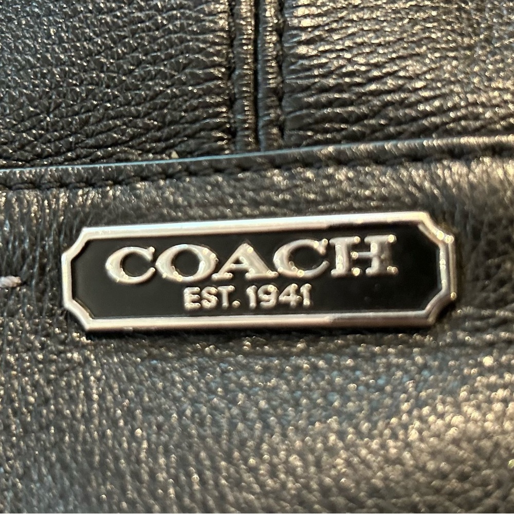 Coach Park Leather North/South Tote #23662 large leather work/laptop tote